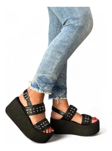 Sandalia Plataforma Taco Alto Mujer Moda Carol