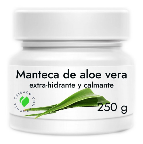 Manteca De Aloe Vera 100% Natural, Cicatrizante 250g 