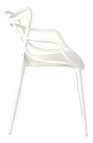 Silla Master Blanca Diseño Apilable Exterior Interior X 4