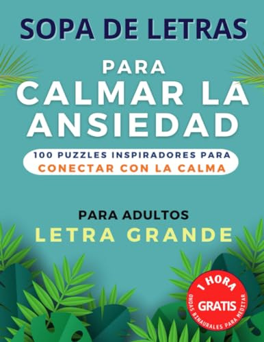 Libro : Sopa De Letras Para Calmar La Ansiedad - Para...