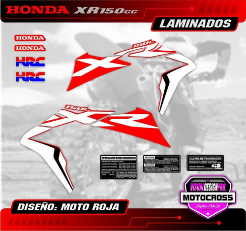 Kit Calcos - Graficas Honda Xr 150 2019 - Laminados