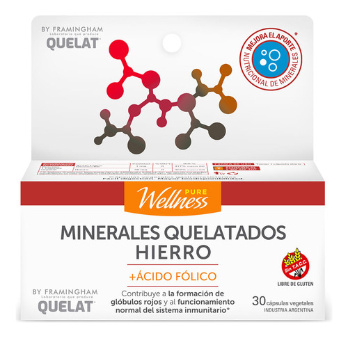 Minerales Quelatados Pure Wellness Hierro Complex X 30 Un