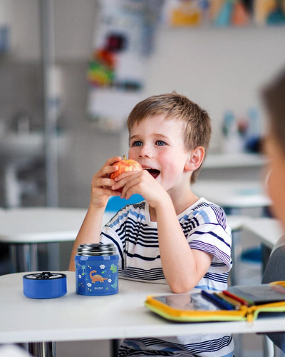 Termo Comida Niños Acero Inoxidable 290 Ml-dinosaurios Azul
