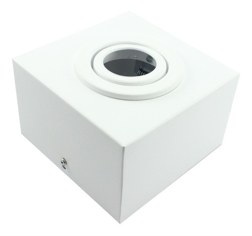 Spot Plafon Sobrepor Box Quadrado Mr16 Direcionável + Led 7w Cor Branco Lâmpada Branco Frio 110V/220V