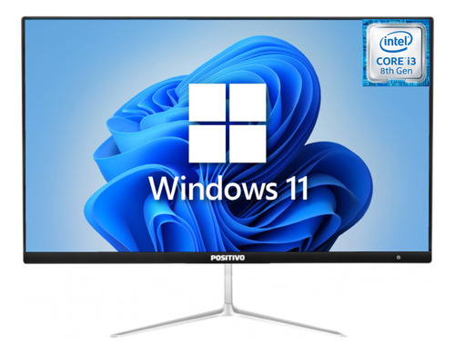 All In One Positivo Intel Core I3 8ger 4gb Ssd 120 Gb Cor Preto