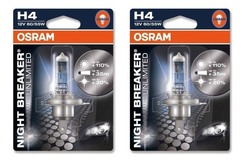 2 X Ampolletas Osram 12v Night Breaker