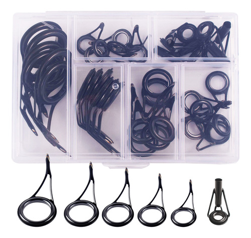 Kit De Anillos Guía De Cerámica Y Carbono Para Pesca, 35 Pie