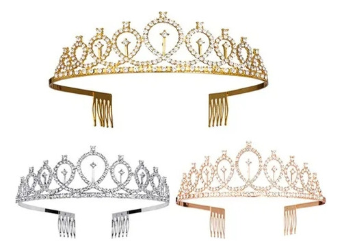 3corona Accesorios Para Cabello Cumpleaños Decoración Fiesta Oro Rosa Oro Plata Heaimo