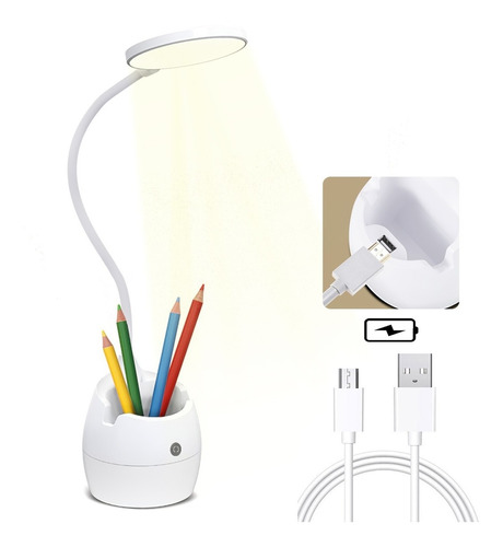 Lámpara De Escritorio Led Recargable Portátil T01