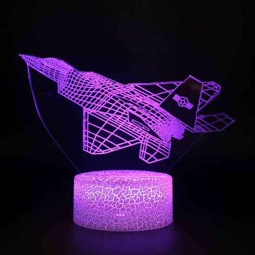 Luz Noche 3d Lampara Mesa Visual Led Regalo Control Remoto