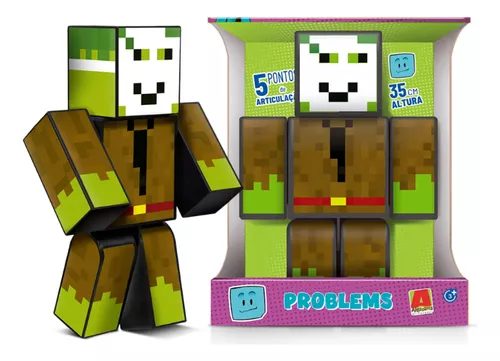 Boneco Problems r Minecraft Articulado 35cm Algazarra