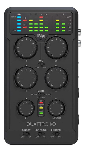 Interfaz Móvil Profesional Irig Pro Quattro Io Ik Multimedia