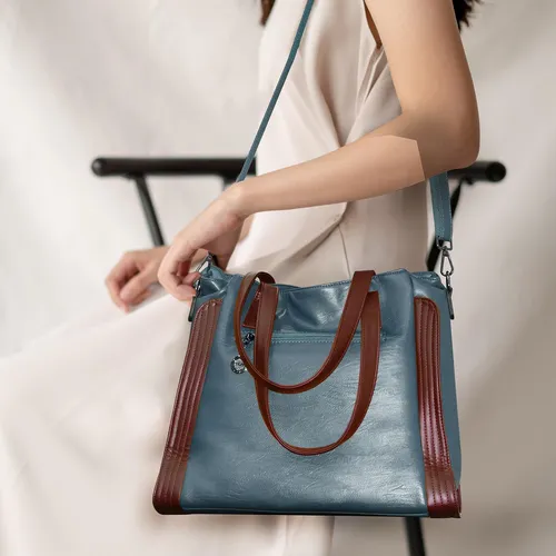Bolso Grande Para Mujer: Bolso De Mano De Cuero Para iPad, Y