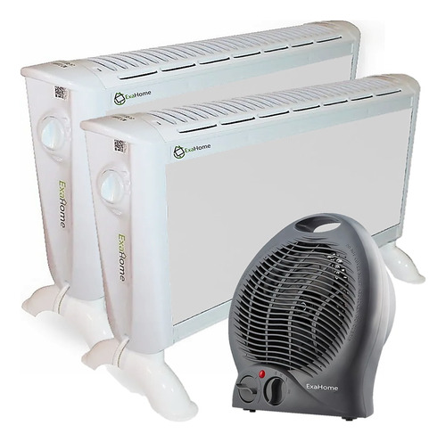 Combo 2 Convector Exahome + Caloventor Panel  Estufas Hogar