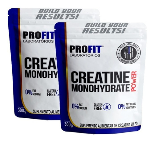 2x Creatina Monohidratada Power 300g Refil  - Profit