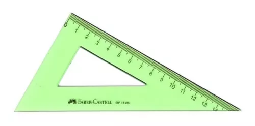 Ofiarea. Escuadra Faber-Castell 16 cm. Verde (126728)