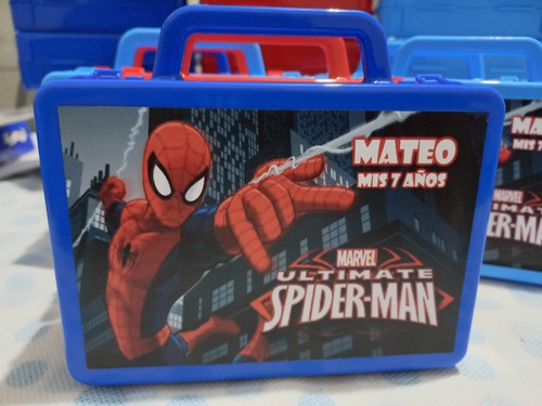 Valijitas Mediana Spidermanx30 Cumple Souvenirs Hombre Araña