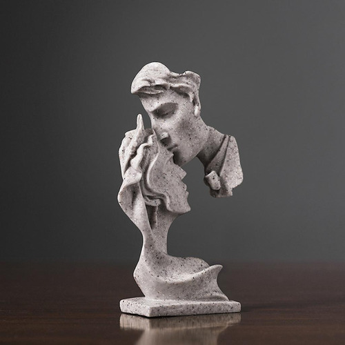 2 Uds Estatua De Besos Figuritas Coleccionables