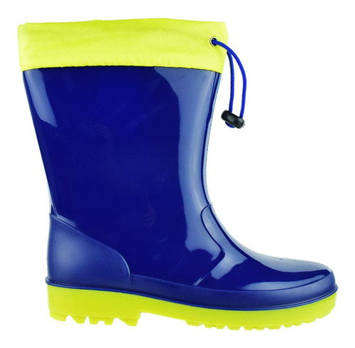 Bota De Lluvia American Sport Azul Con Amarillo Talle 29-35