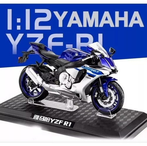 1:12 Base Metálica Para Moto Con Miniatura De Yamaha R6