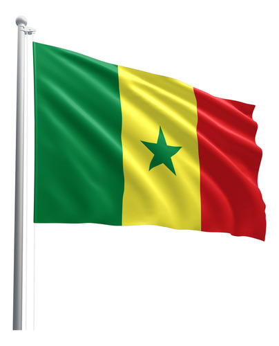 Bandeira De Senegal Em Tecido Oxford 100% Poliéster