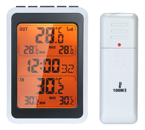 Termómetro Para Monitor De Temperatura Y Tiempo, Inalámbrico