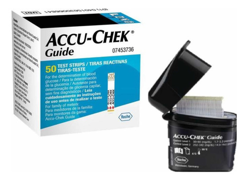 Tiras Reactivas Accu Check Guide Por 50 Unidades