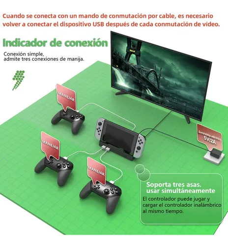 Adaptador Hub Dock Para Switch Oled 4k Hdmi Usb 3.0
