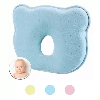 Bebamour Almohada para bebé transpirable para moldear la cabeza del bebé almohada suave y duradera con forma de memoria para bebé Morado claro 