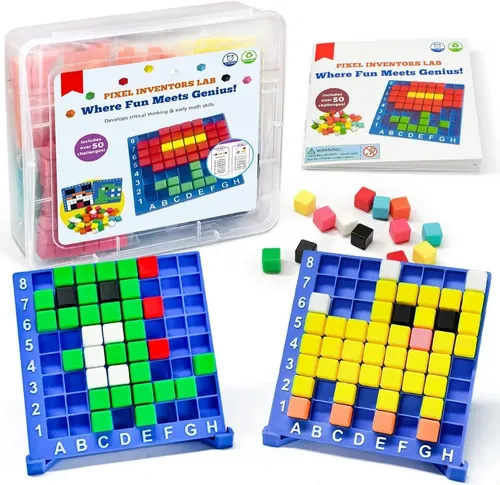 ぴまるぴQuadrilla Extreme Kinderga Games, Teaser Brain Toys, Stem Kits Craft Art Pixel Set Builder 知育玩具