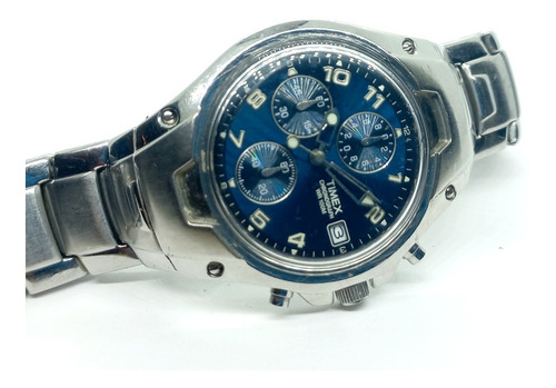 Reloj Timex Cuarzo Cronómetro Azulraro No Citizen Casio (Usado)