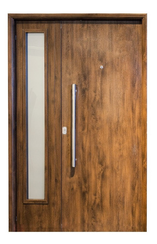 Puerta Chapa Pavir 49 Lisa Residencial Simil Madera 