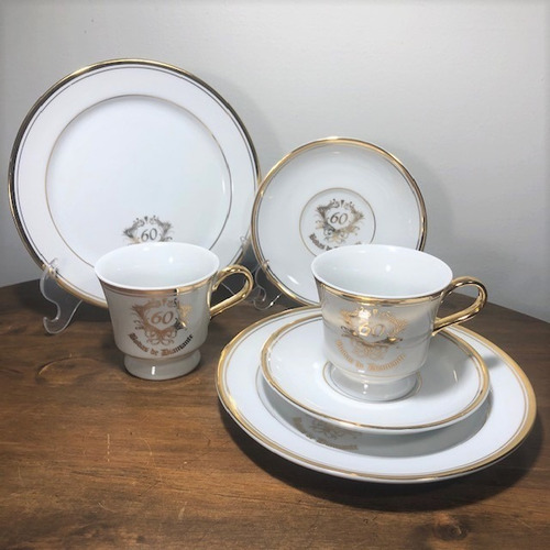 Imagem 1 de 5 de Kit Para Chá 6 Peças Bodas 60 Anos