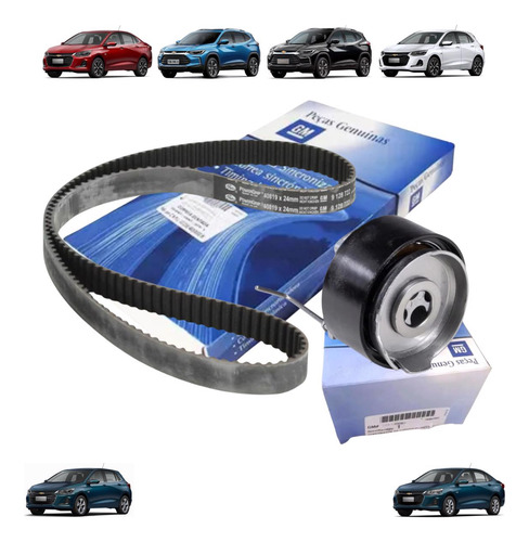 Kit Correia Dentada + Tensor Onix 1.0 Aspirado 2020/2024 Gm