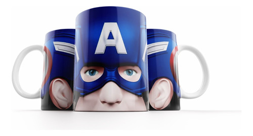 Taza De Cerámica Capitán América Marvel 325ml