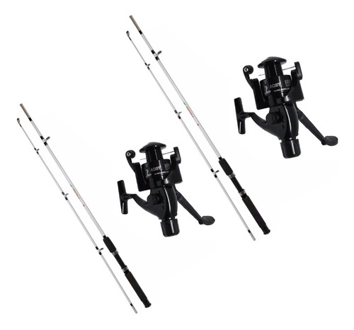 Pesca 2 Cañas 3mts 2 Reel Combo Variada Rio Mar Pescador Ril