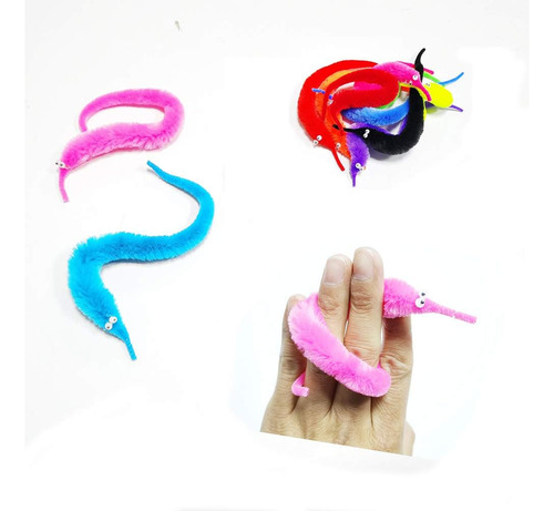 Gusanos Peludos En Hilo, 8 Colores, Para Niños Y Gatos
