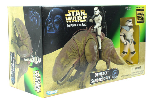 Star Wars Power Of The Force Dewback & Sandtrooper Exhibido