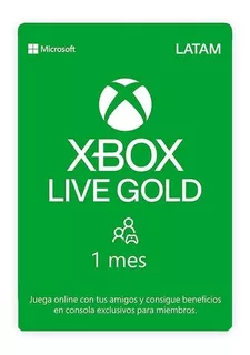 Microsoft Xbox Live Gold 1 Meses Oficial By Microsoft