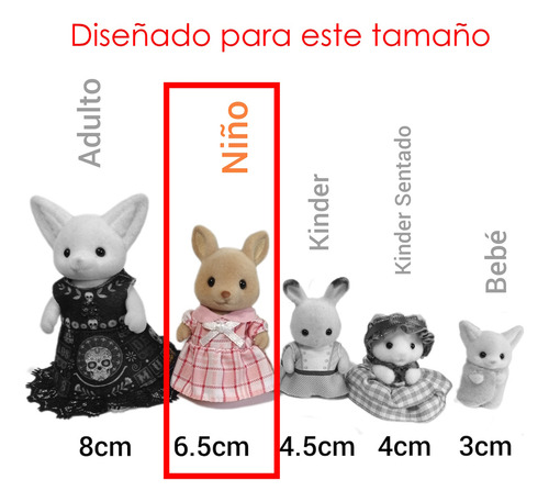 Ropa Mini Para Ternurin, Sylvanian Navidad. Tamaño Niña
