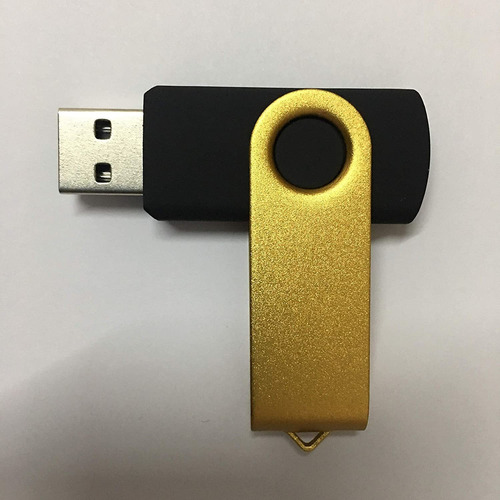 Imagen 7 de 11 de Pendrive Con Memoria De 1 Tb | Usb 2.0 / Dorado | Giratorio