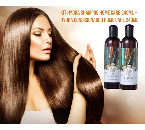 Shampoo Condicionador Hydra Reestrutura Fios Do Cabelo 240ml