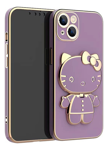 Aplicable A Funda De Maquillaje Hello Kitty Para iPhone 15