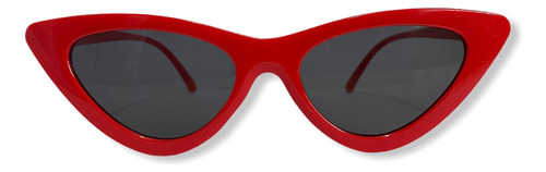 Óculos De Sol Retrô Gatinho Proteção Uv Vermelho Blogueira