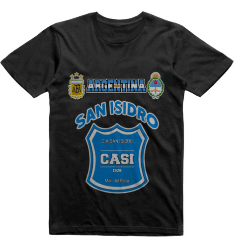 Remera Infantil Negra San Isidro Mar Del Plata