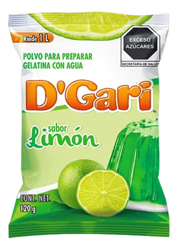 Dgari® 3 Gelatinas De Agua Sabor Limón Rinde Un Litro Wow