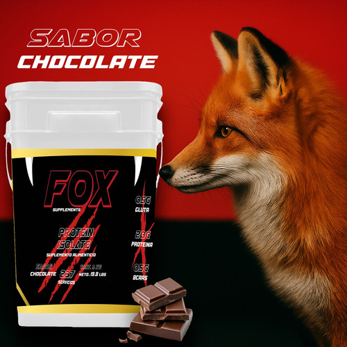 Proteína Whey Hidrolizada Isolate Fox 9kg Varios Sabores Chocolate
