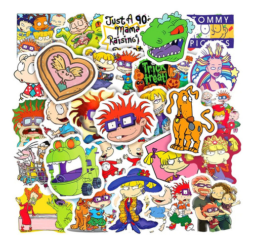 50 Stickers Impermeables  Rugrats, Nickelodeon
