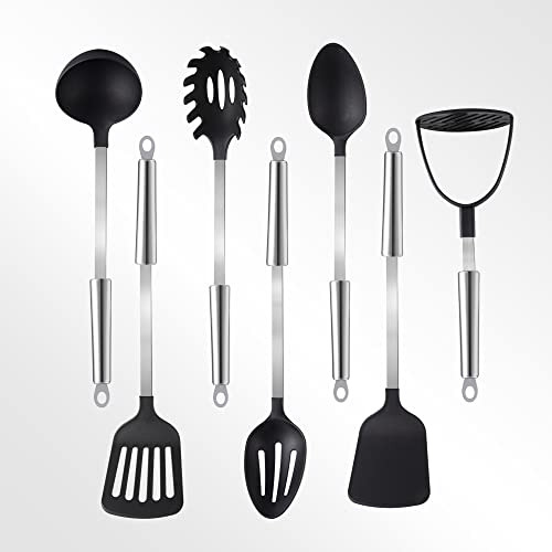 Kitchen Utensil Set 7 Pcs, Premium Stainless Steel Heat...