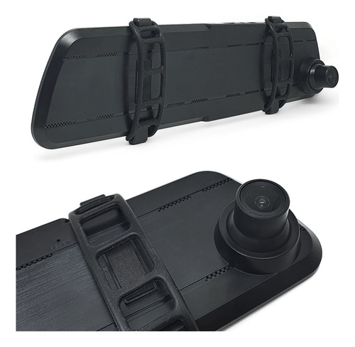 Retrovisor Com Tela + Câmera + Sensor Ré Grafite Monza